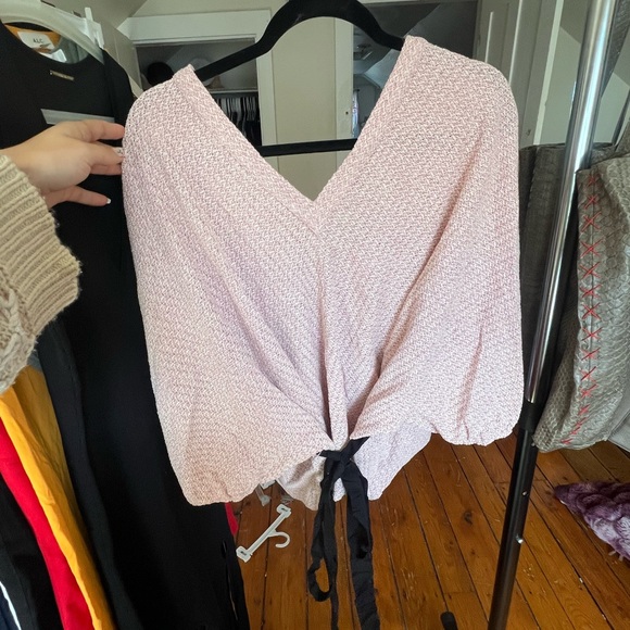 Hellesy Pink Tie Blouse - Picture 4 of 4